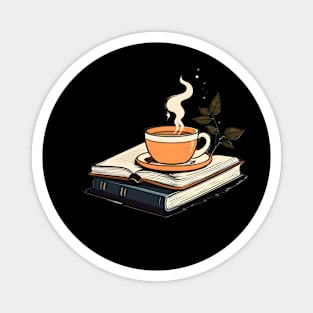 coffee and books Magnet